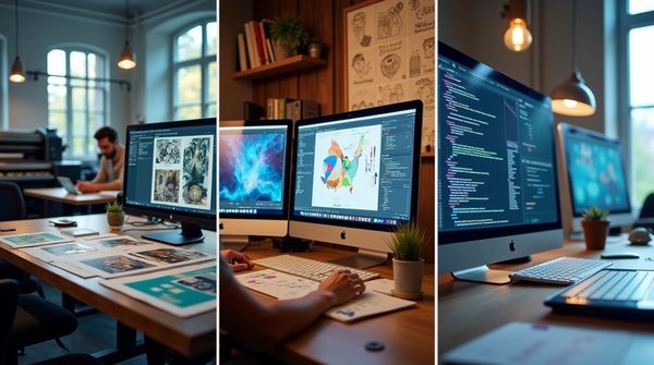 Les différents domaines d'expertise des graphistes : print, motion design, web